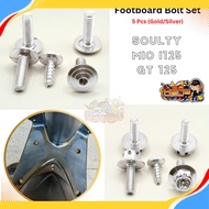 HENG 5 pcs Footboard Bolt Set - Gold/Silver for Mio i125, Soulty, GT 125