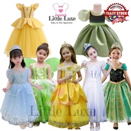 LITTLE LUXE Kids Girl Princess Costume Cosplay Frozen Elsa/ Bella/Tinker Bell/Anna/