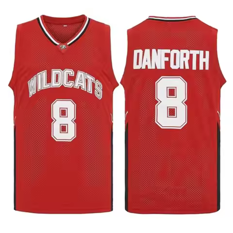 New 2026 ♥ Movie Wildcats High School #8 Chad Danforth Basketball Jersey Sports Shirt Cosplay Mens T