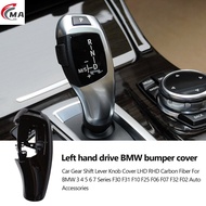 Carbon Fiber Car Gear Shift Lever Knob Cover For BMW 3 4 5 6 7 Series F30 F31 F10 F25 F06 F07 F32 F0