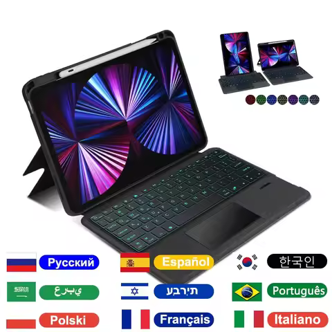 Case Keyboard For iPad Air 11 13 M2 M3 M4,Air 5 4 iPad A16/iPad 10th Generation,iPad Pro 11 12.9 Det