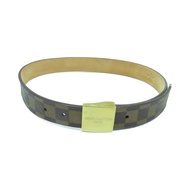 LOUIS VUITTON 【激減優惠】Damier Belt 70金扣皮帶啡色