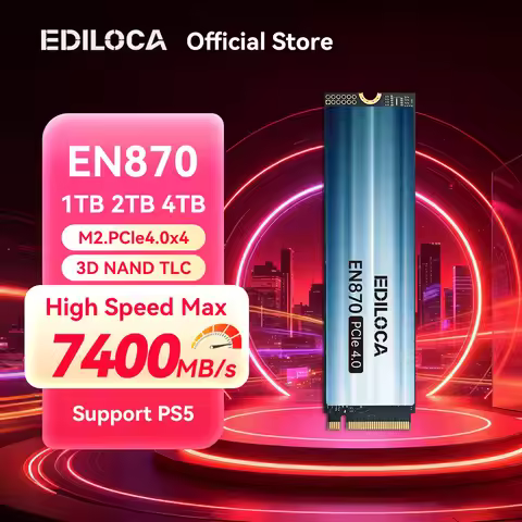 Ediloca EN870 SSD 7400MB/s NVMe M.2 2280 SSD PCIe Gen4.0x4 Internal Solid State Drive PS5 Dynamic SL