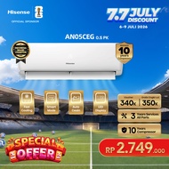 Hisense AC - AN05CEG Air Conditioner Standard 0.5 PK 1/2 PK (Indoor+Outdoor Unit Only)【Smart Mode】【S