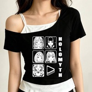 Hololive Grunge Style Crop Top - Japanese Fashion Party Wear