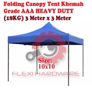 Folding Canopy Tent Khemah Grade AAA HEAVY DUTY (18KG) 3 Meter x 3 Meter