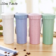 1pc HOT Travel Office Coffee Tea Water Bottle Straw Wheat Plastlc Water Kettle 16.5*5.8*6.5CM 300-40