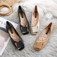 Square Toe Flat Shoes 2021 New Scoop shoes Female one-pedal Peas shoes female shoes Size 34-43