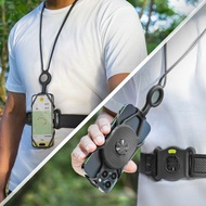 【BONE】一體式矽膠+彈性帶，無金屬結構，不刮傷衣物 登山手機綁接套組 2-S/L size