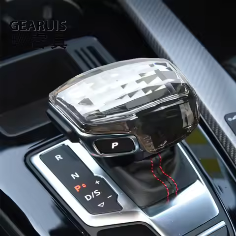Car Central control Handle Gear Shift Knob Lever Stick Head Cover Sticker For Audi A4 B9 A5 Q5 FY Q7