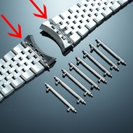 21MM Double Pusher Spring Bar Solid Stainless Steel Watch Strap Connector Pin For Rado Captain Cook 