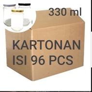 ( 96 PCS ) 330- NEW 330ML GLASS CYLINDER BOTTLEML + GOLD BOTTLE CAP new Wholesale/ 330 ml cylinder 3