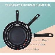 GM Bear Fry Pan Marble Frying Pan (Black) 20 cm - 1815 Fry Pan Marble Coating