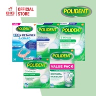 POLIDENT 3 MINUTES DAILY CLEANSER  / POLIDENT PRO RETAINER & GUARD / POLIDENT WHITENING DAILY CLEANS