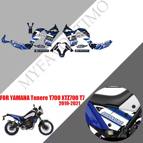 FOR YAMAHA Tenere T700 XTZ 700 T7 Motorcycle body Fuel Tank Stickers moto Decal Set Kit Protector Tr
