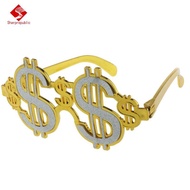 [fineblueua] Glitter  Dollar Costume 70s 80s Rapper Big Daddy Party Eyewear Unisex Fancy Dress Up