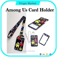 (Sg Ready Stock)Among Us Card holder For Student Card Ezlink Card - Cartoon Lanyard Slot bus Cards Cover Key chains