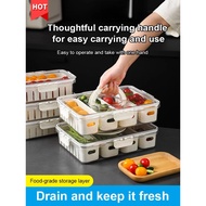 Sealed largecapacity multifunctional fruits and vegetables frozen draining water dispenser box