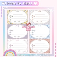 Vintage coquette notebook label Set, classic style 2026 | Aimee Aimee Aimee Aimee