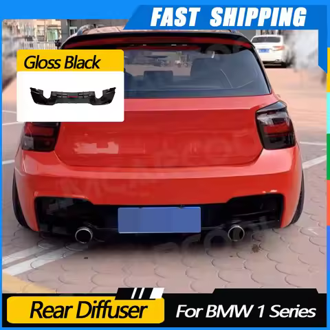 Car Gloss Black Rear Bumper Diffuser Spitter For BMW 1 Serise F20 M Sport 2012 2013 2014 Rear Diffus