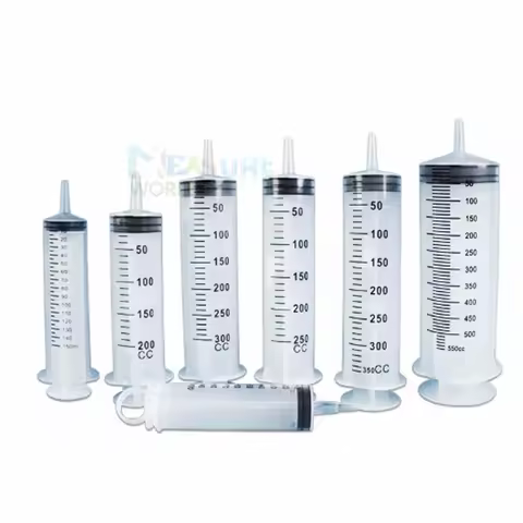100ml 300ml 550ml Large Capacity Syringe Reusable Plastic Needle Barrel Oil Pump Nutrient Measuring 