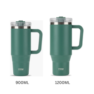 tyeso tumbler 1200ml Car Cup Tumbler Hot & Cold (Dark Green) Stainless Steel Vacuum Insulated Portab