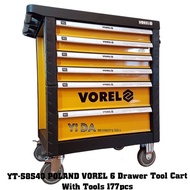 YATO / VOREL YT-58540 POLAND VOREL 6 Drawer Tool Cart With Tools 177pcs (PERCUMA YATO AIR IMPACT WRE