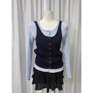 Rib sweater with overalls 7316 - Comic