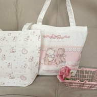 Mocorie - Manataize Coquette Ribbon Totebag Coquette Ribbon Totebag Zipper Ribbon Bow Mini Coquette 