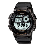 CASIO - CASIO AE-1000W-1AV - Digital MEN - Hitam - Strap Resin - Jam dunia JD17ST # Jam Tangan Pria 