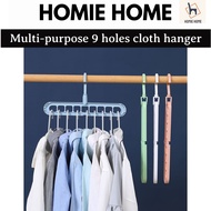 Multipurpose 9 holes save space magic hanger