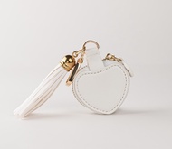 Chow Sang Sang 周生生 White Heart-Shaped Jewellery Pouch Keychain[DO NOT BUY]