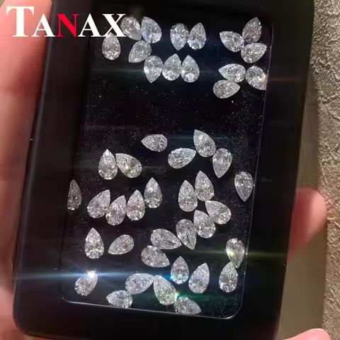 [ CVD / HPHT Pear Lab Grown Diamond ] Wholesale DEF VVS-VS HPHT CVD Super White Melee Pear Lab Diamo