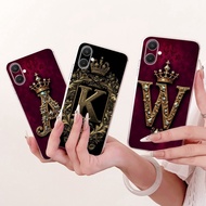 For Samsung Galaxy A07 M07 F07 Casing SM-A075F SM-M075F Cute Crown Letters Soft Silicone Phone Cover