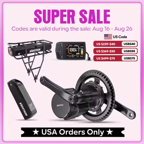 [US Stock] Bafang 48V750W Mid Drive Motor Kit M315 BBS BBS02B 68mm-73mm Electric Bike Conversion Kit