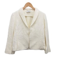 Akris Jacket Tailored Angora leather White Direct from Japan Secondhand