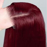 5x5 Lace Front Wig, 100% Human Hair, Pre-Plucked, 99J Color, Transparent Lace Wig, For Women, 150% D
