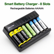 8N Battery Charger LED Standalone for 8 1.2V Ni-MH/Cd and 1.5V Li-ionAA AAA Rechargeable Batteries