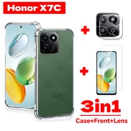 For Honor X7C X7 C X 7 B A 3in1 Phone Case Clear Casing Shockproof HonorX7C HonorX7 X6 X6B Soft TPU 