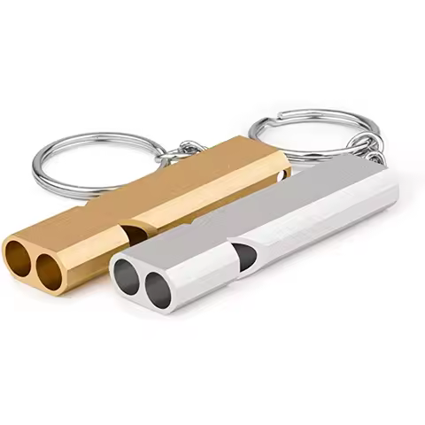 1/2 Pcs Emergency Whistle Aluminum Alloy Survival Whistle Outdoor Camping Portable EDC Tool SOS Eart