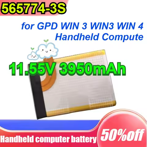 New 565774-3S 11.55V 3950mAh for GPD WIN 3 WIN3 WIN 4 Handheld Computer Battery Small computer Batte