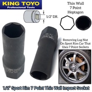 King Toyo Sport Rim 7 Point Impact Box Socket For Car Automotive Sector