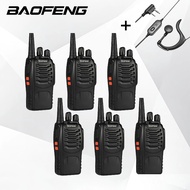 6 PCS  888H Radio Dua Arah 5W 16CH 1500mAh Walkie Talkie