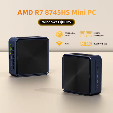 ZXIPC Mini PC AMD Ryzen 7 8745HS R5-6600H R7-7735HS R7-7840HS DDR5 M.2 NVME SSD Support 4K HDMI Disp