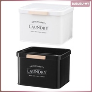 [BububuMY] Dryer Sheet Holder Stylish Farmhouse Organizer with Hinged Lid Dryer Sheet Container