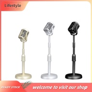 [Lifestyle] Classic Retro Dynamic Vocal Microphone Vintage Mic Universal Stand for Live Performance Karaoke Studio Record