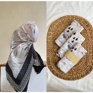 KERUDUNG SEGI EMPAT MOTIF LASABELLE SERIES/HIJAB VOAL MOTIF TERBARU