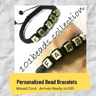 Gelang Tangan Abjad  Hitam |Gelang Huruf Paracord|Personalized Letter Custome DIY|Gelang Nama Paraco
