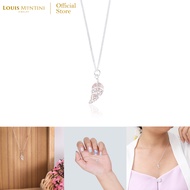 Louis Montini (Jewelry) Sterling Silver 925 Necklace สร้อยคอเงินแท้ 92.5% สร้อยคอผู้หญิง รูปใบไม้ LJ