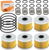 5Pcs Oil Filter & Spring O-Ring Kit For Honda ATC XR 250 300 350 400 500 600 650 15414-KF0-000 15410
